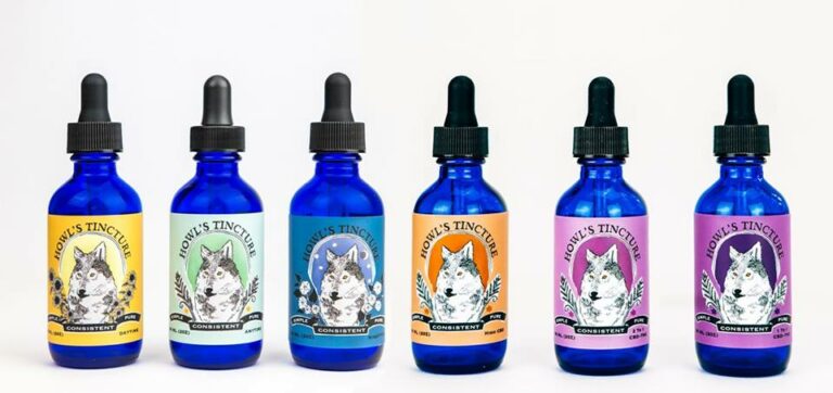 Howl's Cannabis Tincture bottles
