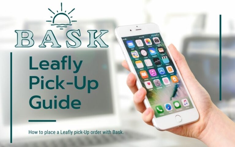 Leafly Pick-Up Guide title image with cell phone and computer