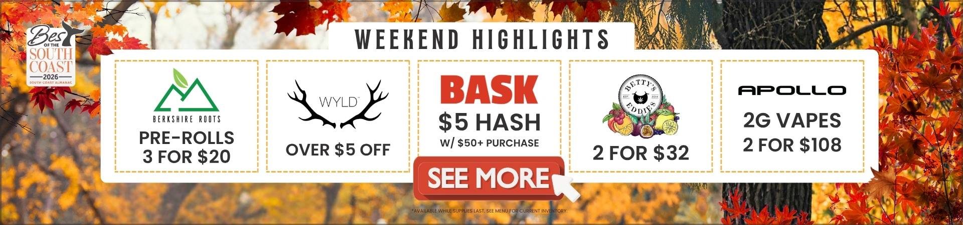 Shop weekend highlights now
